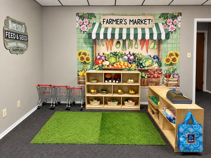 Farmer's market dramatic play area